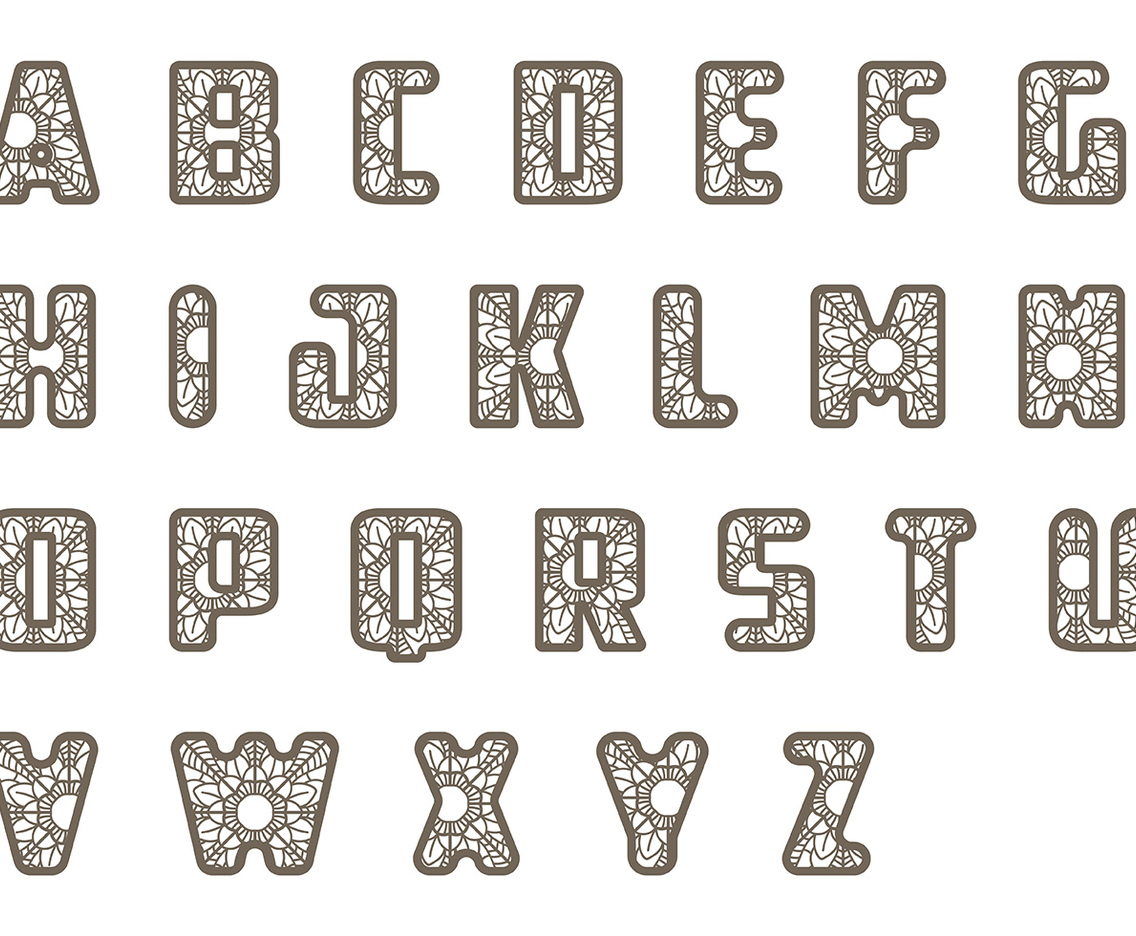 Lace Letras Vector Pack