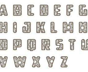 Lace Letras Vector Pack