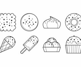 Free Sweet Dessert Icon Vector