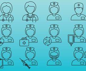 Nurse Line Icons
