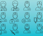 Nurse Line Icons