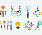 Free Working Together Vector