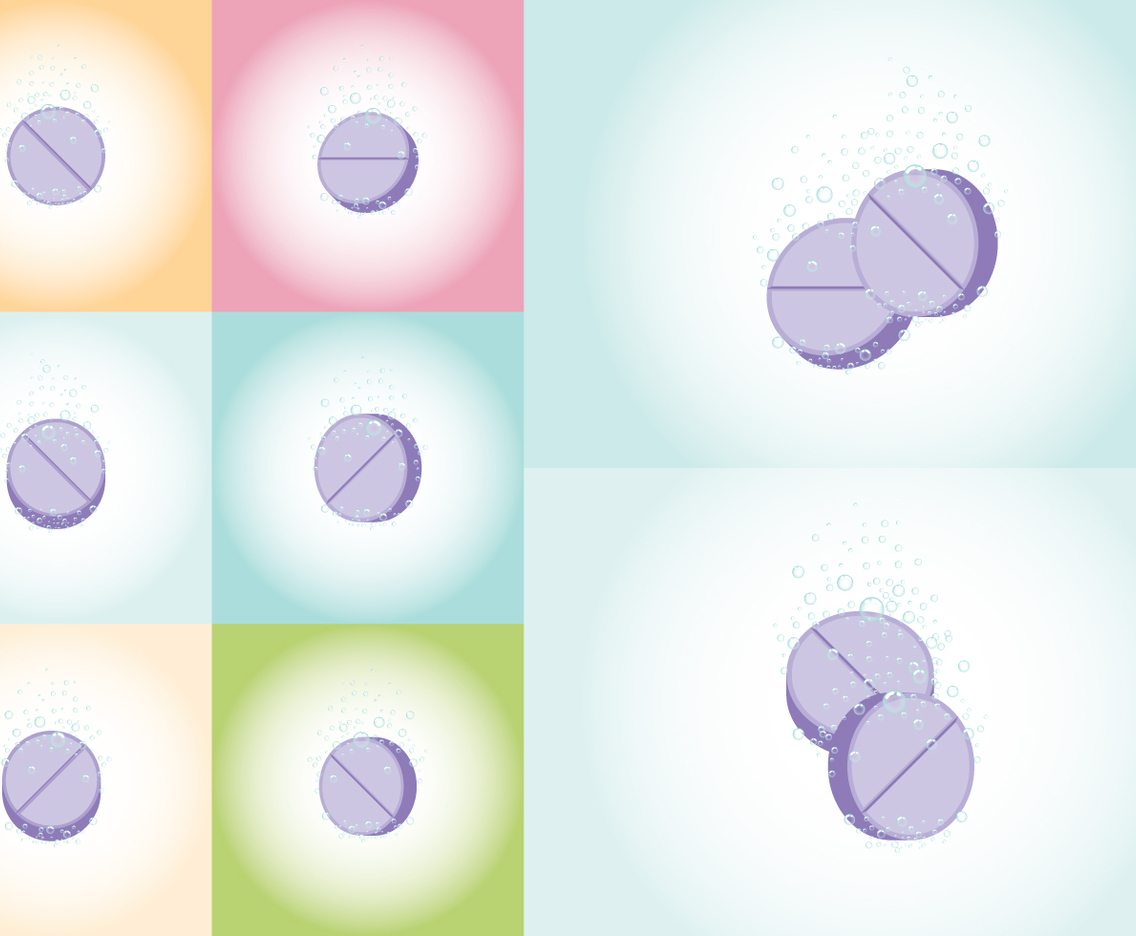 Effervescent Tablet Vectors