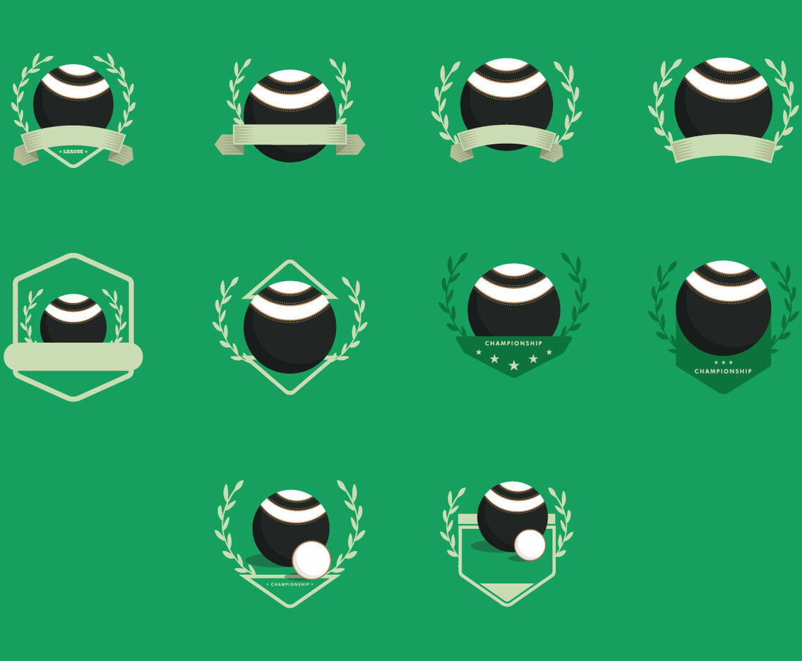Lawn Bowls Vintage Templates Icon