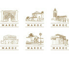 MAROC TOURIST LANDMARK VECTOR