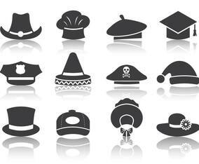 Free Black Hat Icons Vector