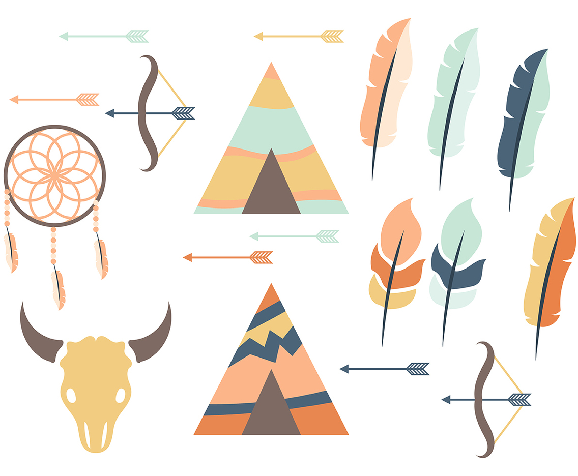 Tipi and Feather Vector Icon