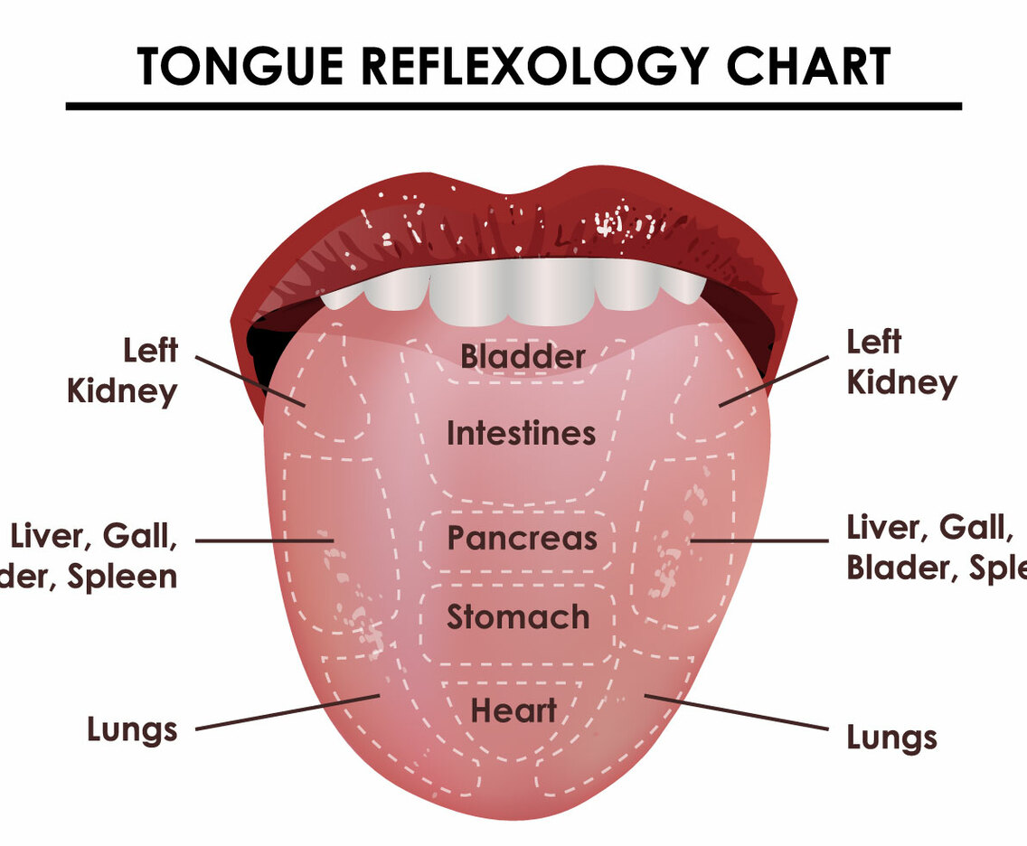 Tongue Reflexology Chart