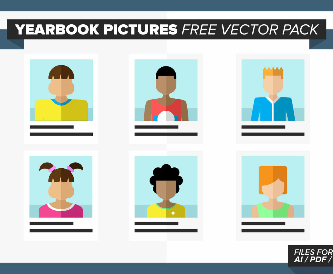 Yearbook Pictures Free Vector Pack