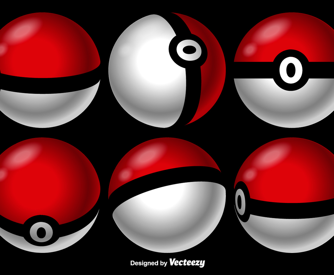 Vector Pokemon Game Balls