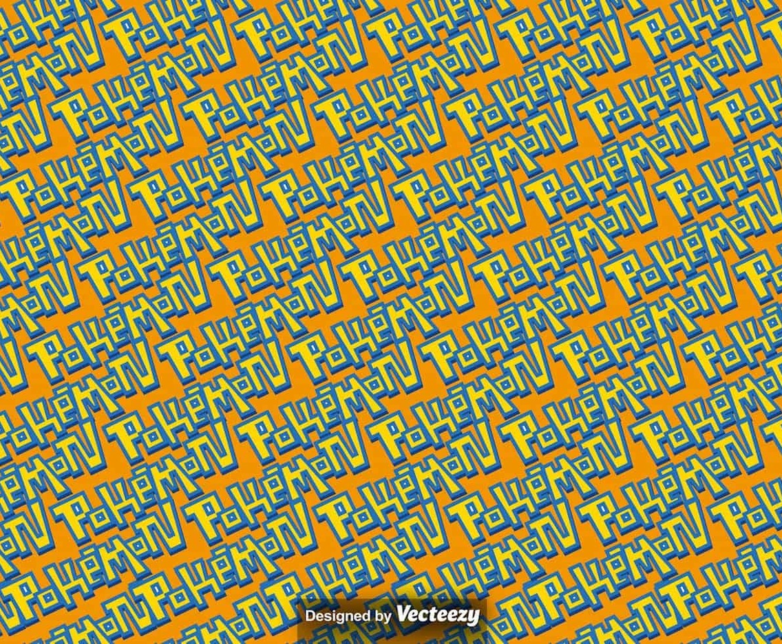 Vector Seamless Pattern With The Pokemon Word