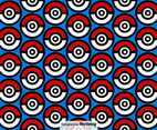 Vector Seamless Pattern With Pokemon Ball Icons
