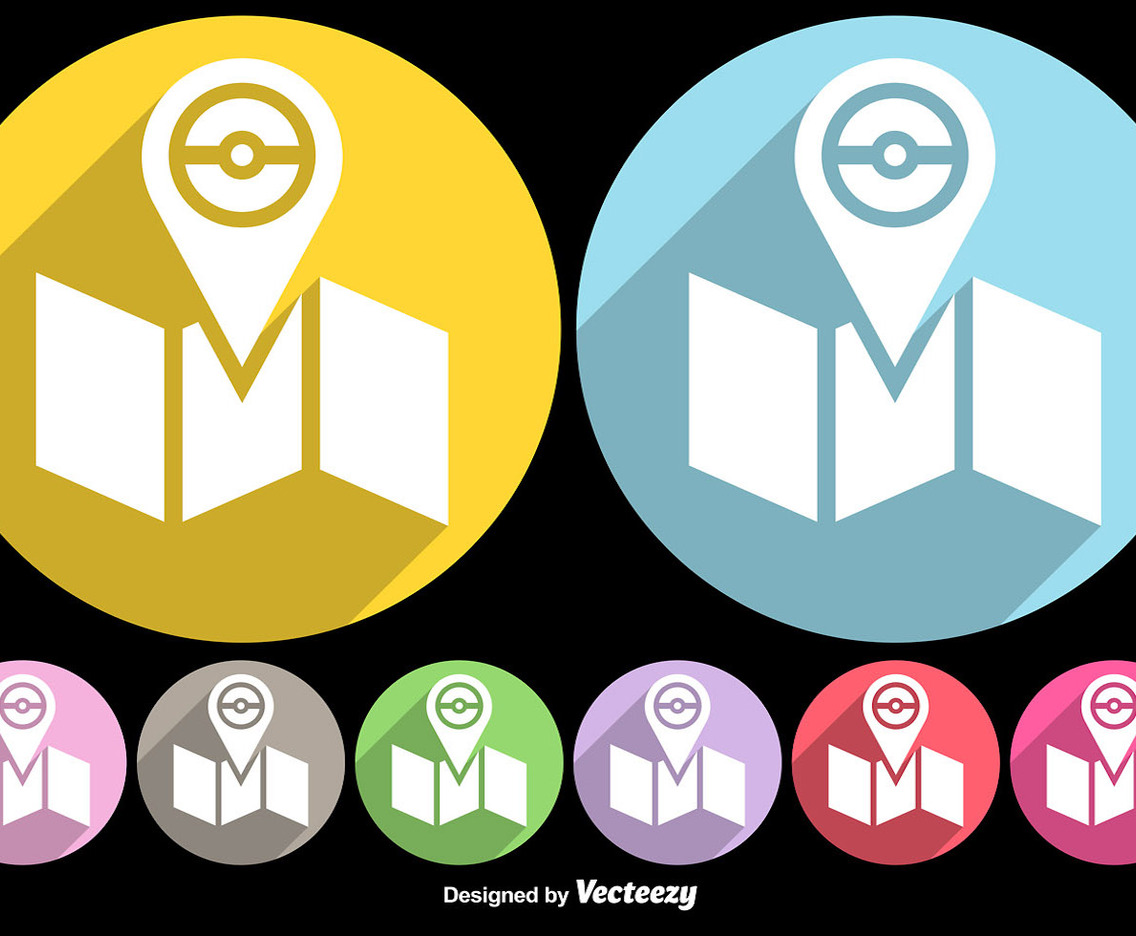 Vector Flat Game Icon For Pokemon Game