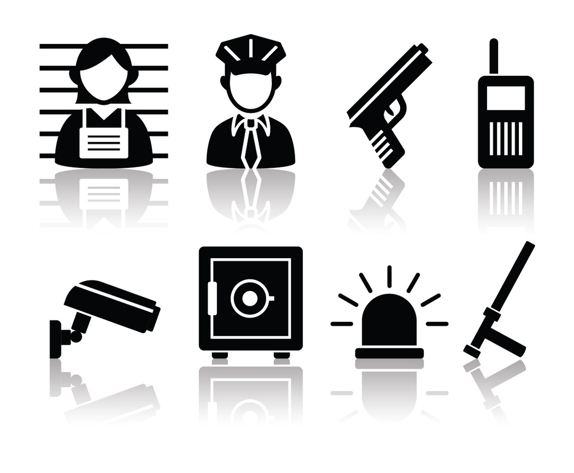 Free Minimalist Police And Crime Icon Set