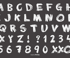 Messy Chalk Style Alphabet