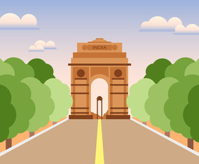 India Gate Illustration Vector
