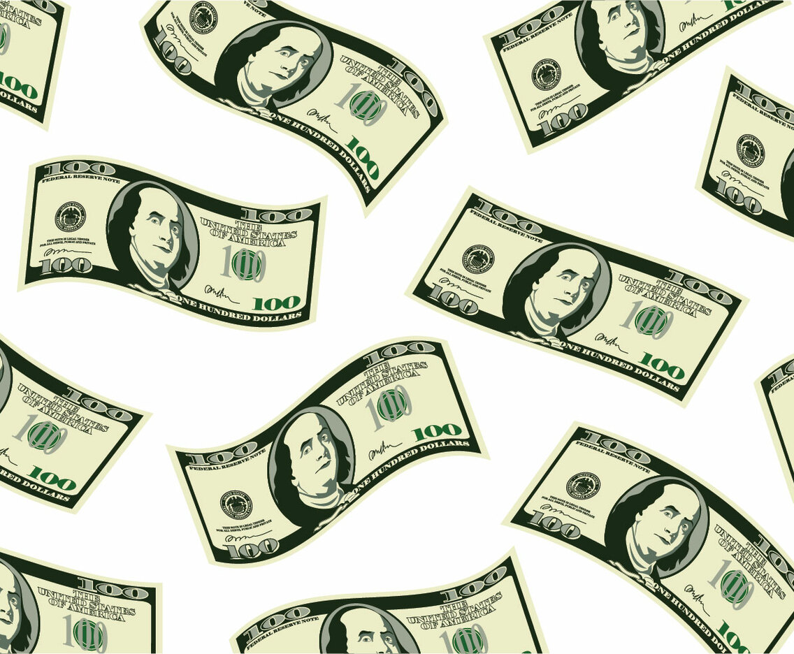 Scattered 100 Dollars