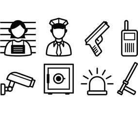 Free Police And Crime Icon Set