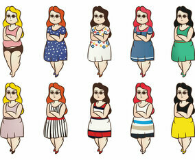 Free Plus Size Woman Vector