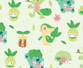 Grass Type Pokemon Pattern