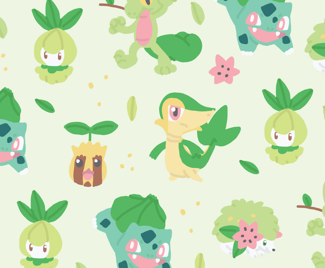 Grass Type Pokemon Pattern