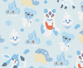 Ice Type Pokemon Pattern