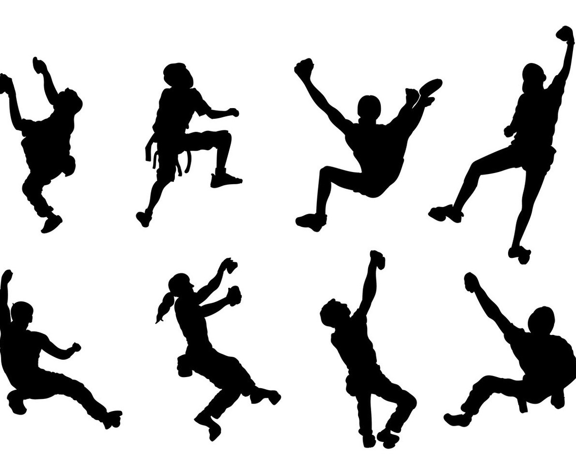 Climber Silhouette Vectors