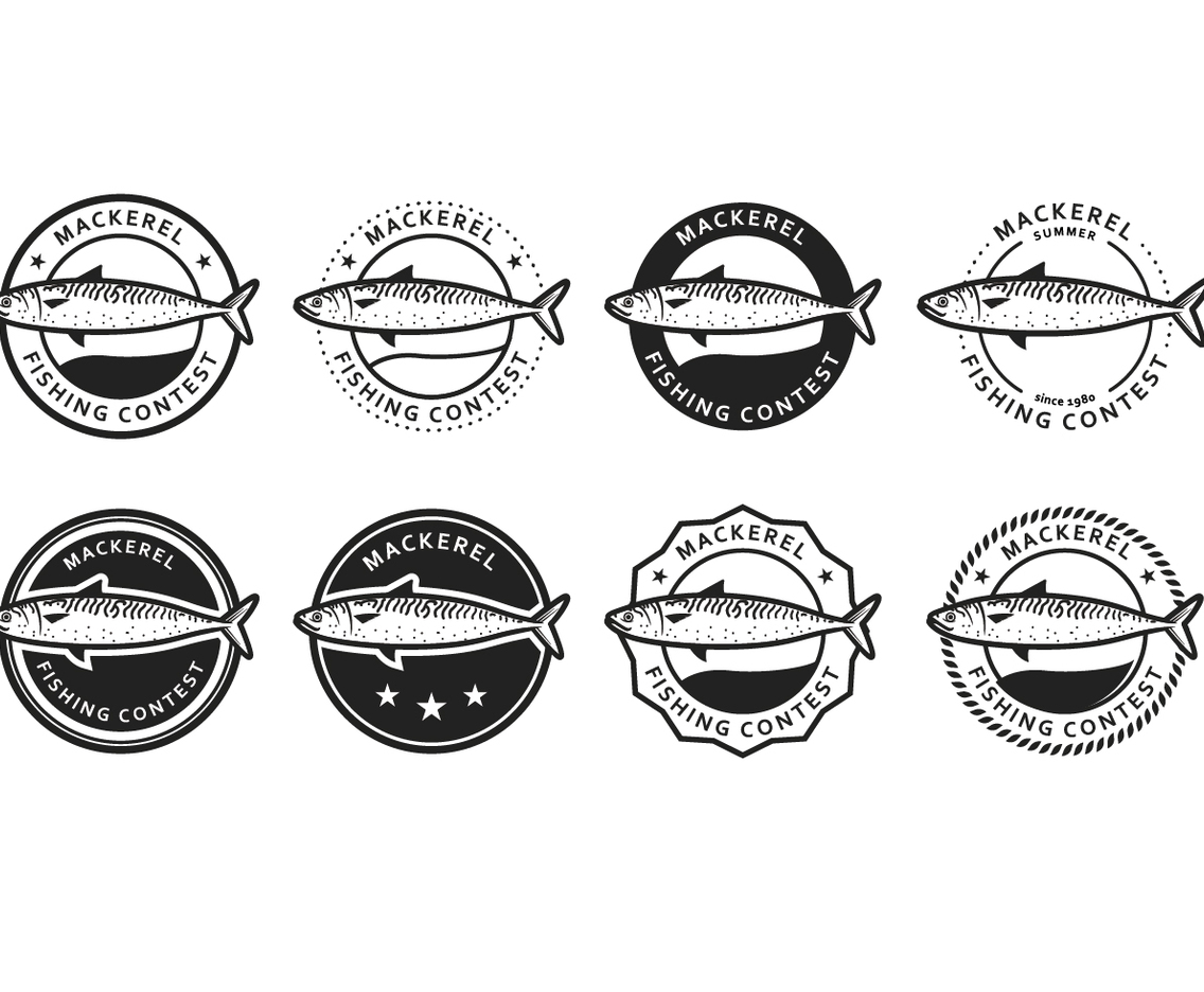 Free Mackerel Vector Badge