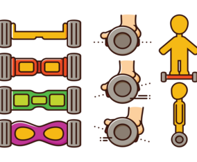 Segway Vector Icons