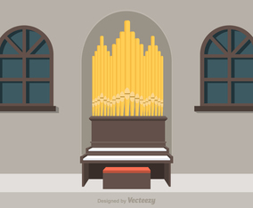Free Pipe Organ Vector Illustration
