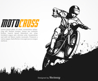 Free Vector Motocross Illustration