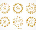 Free Vector Elegant Floral Monograms