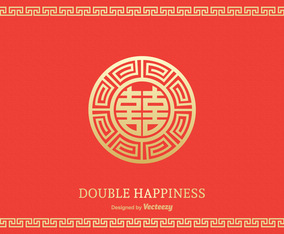 Free Double Happiness Symbol Vector Design