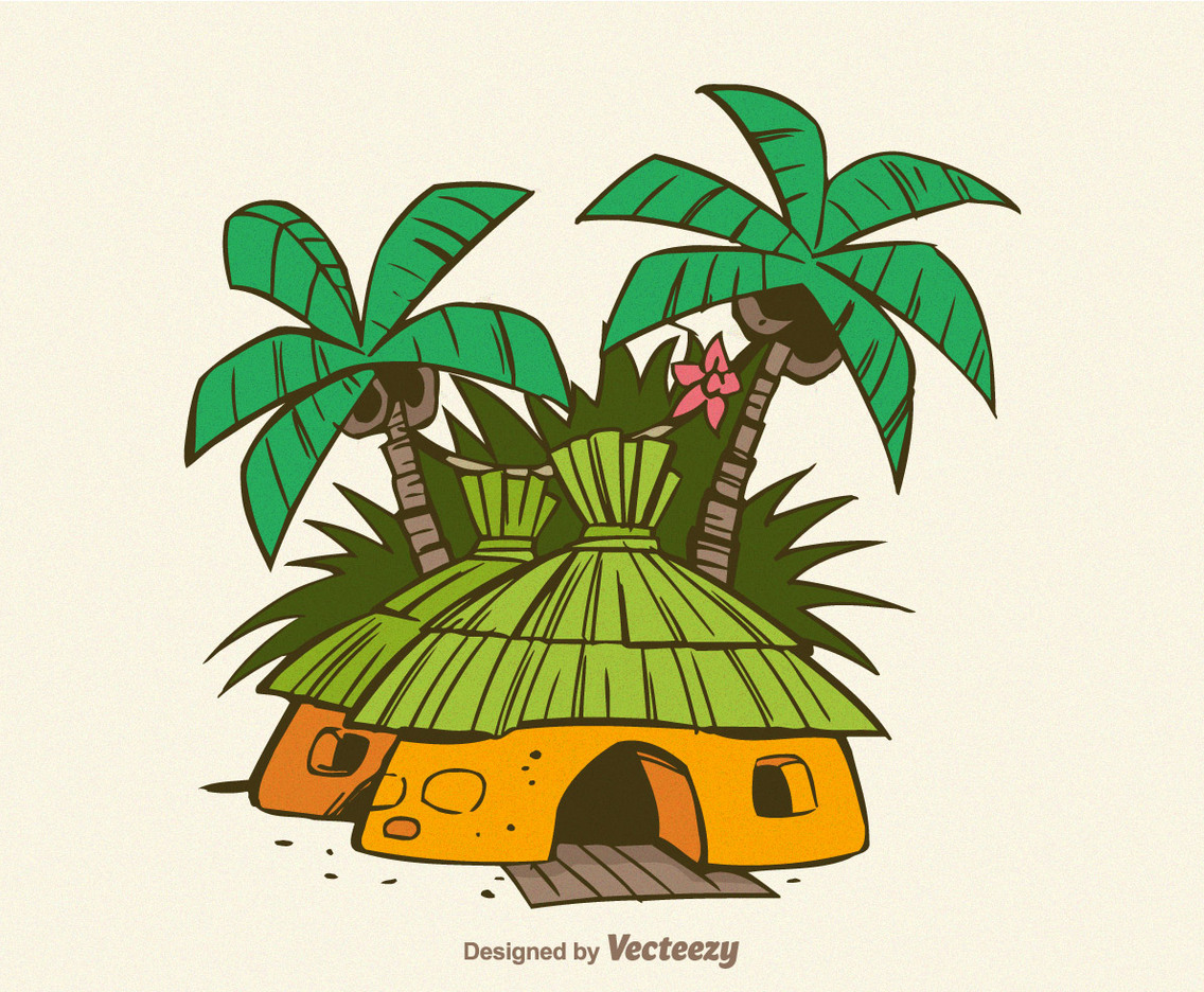 Free Jungle Shack Vector Illustration