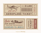 Free Vector Retro Airplane Tickets