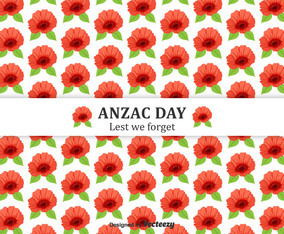 Free Anzac Day Poppies Vector Background