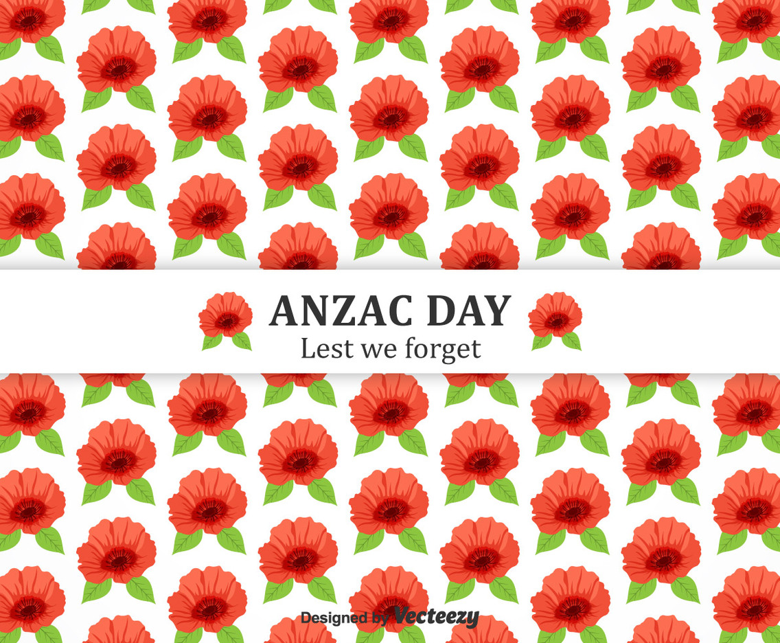 Free Anzac Day Poppies Vector Background