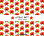 Free Anzac Day Poppies Vector Background