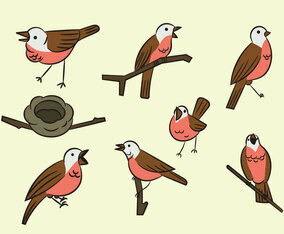 Free Cartoon Nightingale Bird