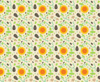 Free Sunflower Pattern Vector