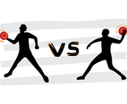Free Dodgeball VS Tournament Vector Poster
