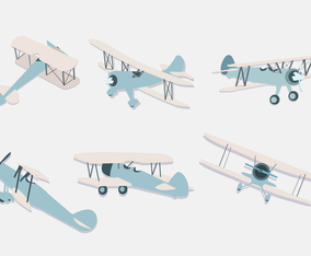 Biplane Illustration Vector