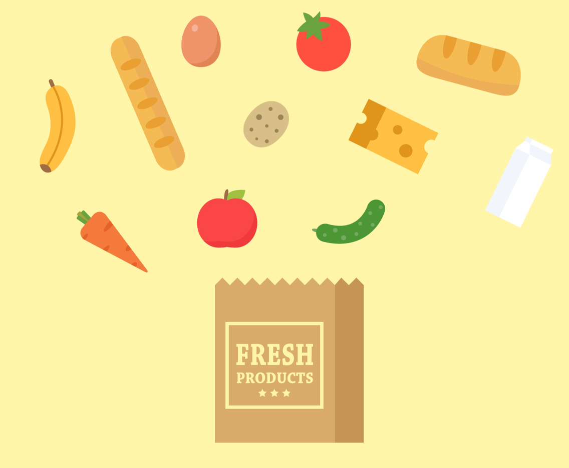 Free Groceries Vector