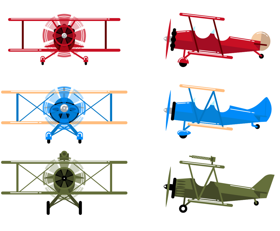 Free Biplane Vector