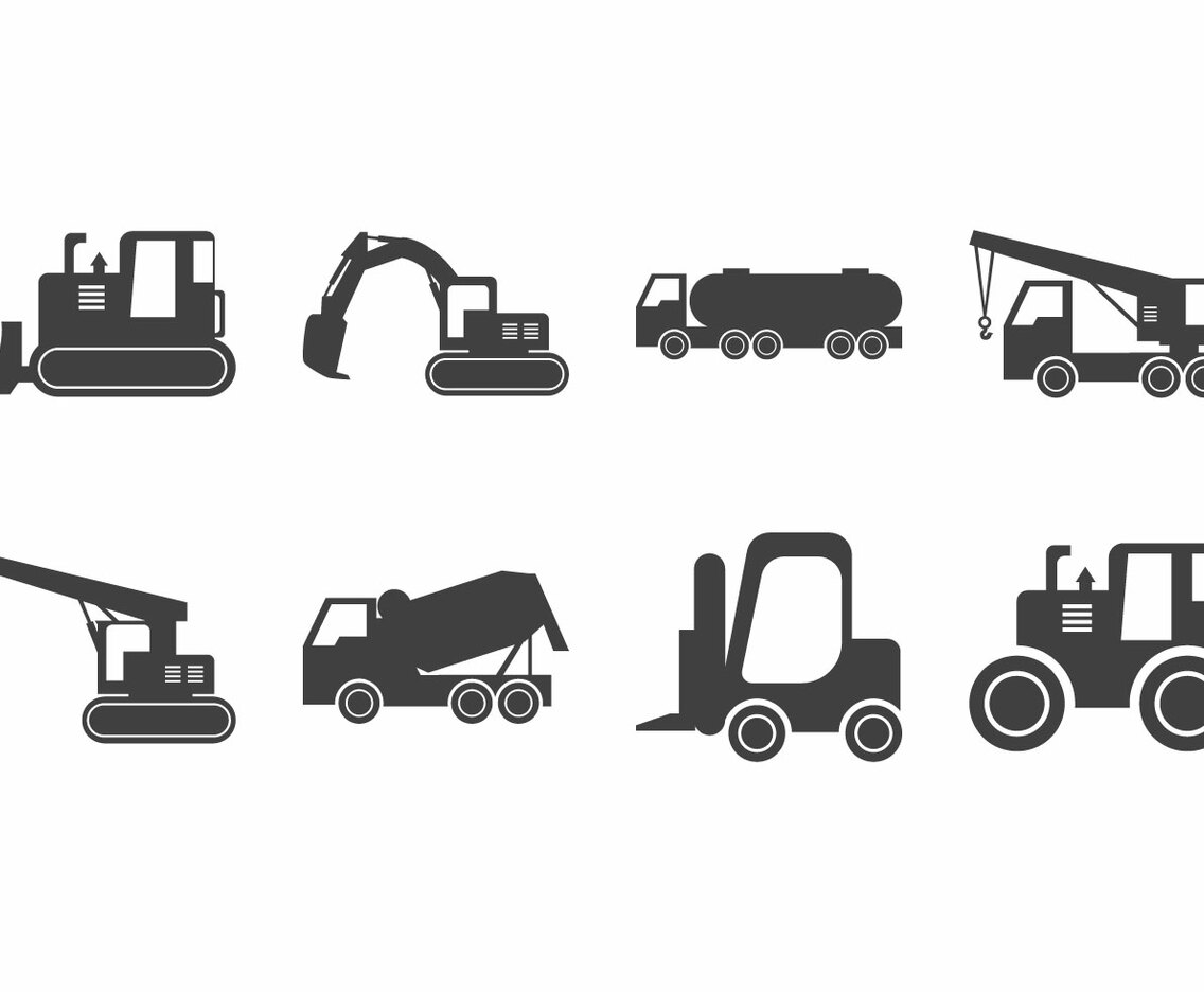 Free Construction Vehicle Silhouette Vector