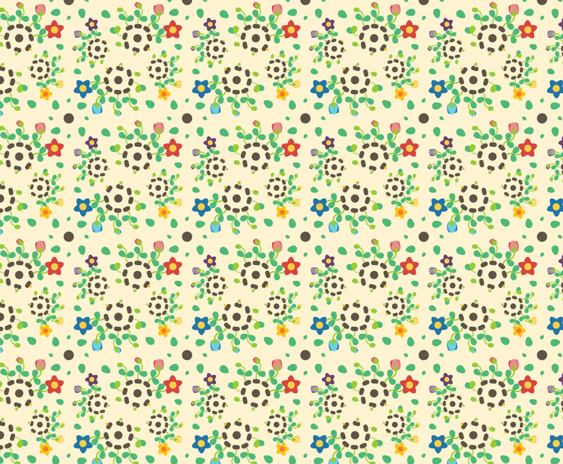 Free Growing Flower Pattern Vector