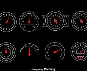 Tachometer Vector Set