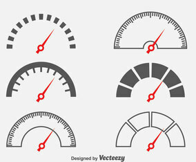 Tachometer Symbol Vector Set