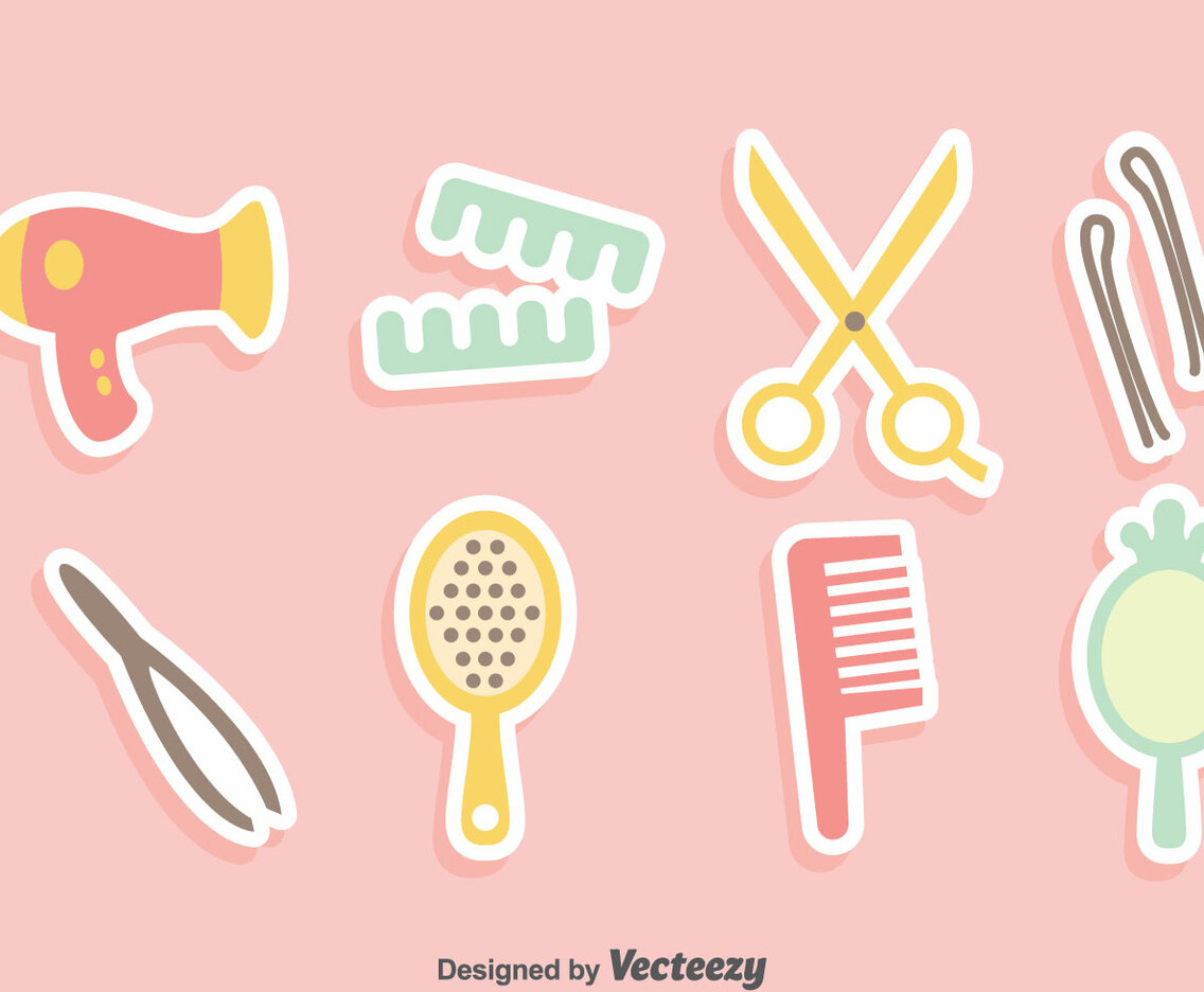 Hair Accessories Vector Set