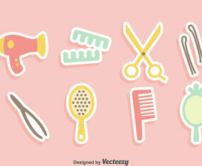 Hair Accessories Vector Set